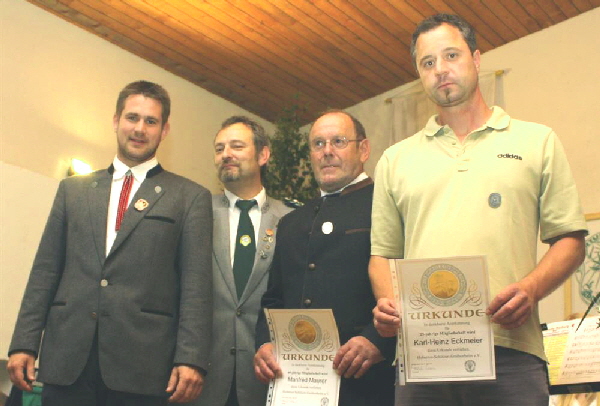 Langjhrige Mitgliedschaft bei den Hubertus-Schtzen grosorheim